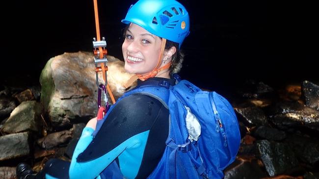 Chloe Starling says her favourite outdoor adventures are caving, canyoning, canoeing, camping and bushwalking.