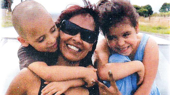 Adeline Yvette Rigney-Wilson and her children Amber Rose Rigney, 6, and Korey Lee Mitchell, 5. Picture: Supplied