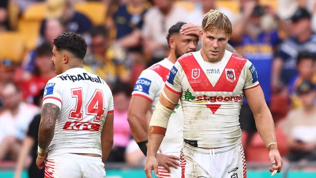 The St George Illawarra Dragons have also encountered numerous problems as a merger club. (Photo by Chris Hyde/Getty Images)