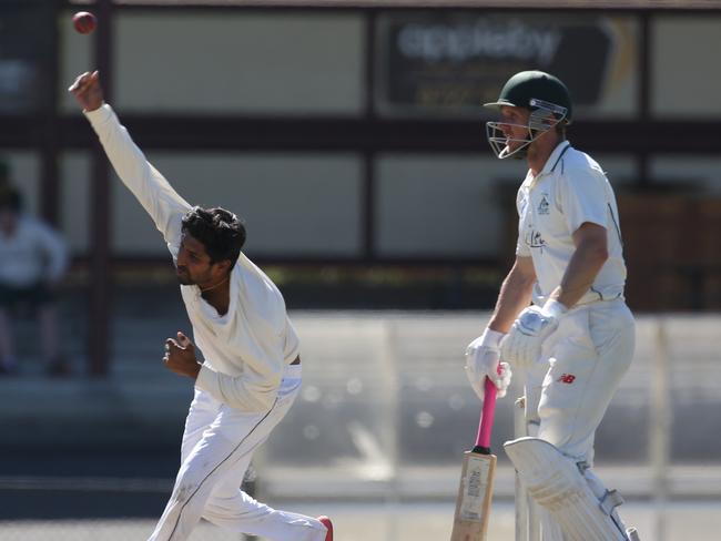 Kallan Iluppuli Arachchige inspired Noble Park after tea. Picture: Stuart Milligan