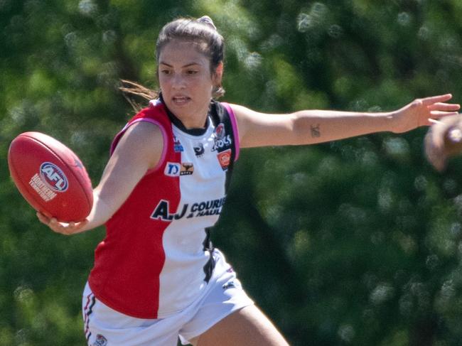 Lateesha Jeffrey has been named the Northern Territory’s representative in a 2021 AFLW Community Cup Ambassador role. Picture: Aaron Black/AFLNT Media