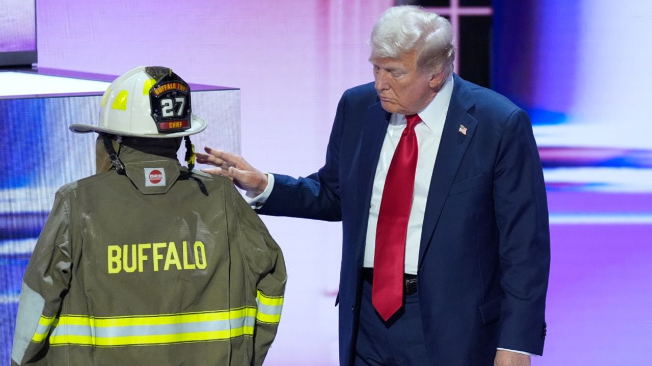 ‘Very emotional moment’: Donald Trump kisses slain firefighter’s helmet at RNC