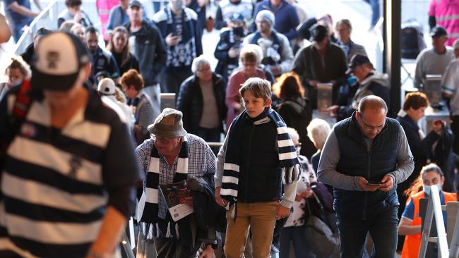 Some fans who had travelled from Brisbane were forced to leave before the bounce. Picture: Getty Images