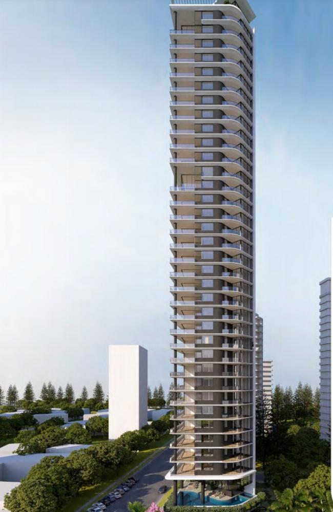 The proposed Main Beach Parade 39-level tower at Main Beach on the Gold Coast.