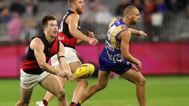 Zach Merrett continued his superb form for Essendon in the west. Picture: Getty Images