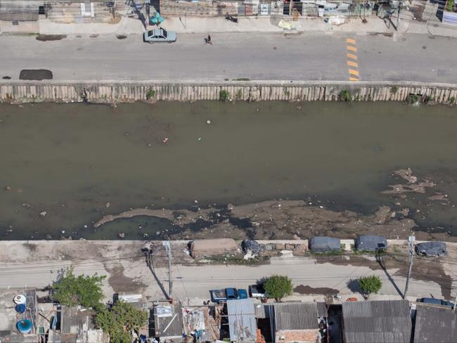 Sewage pictured in the famed “City of God” slum. Picture: Eliseu Cavalcante for Rio Gringa