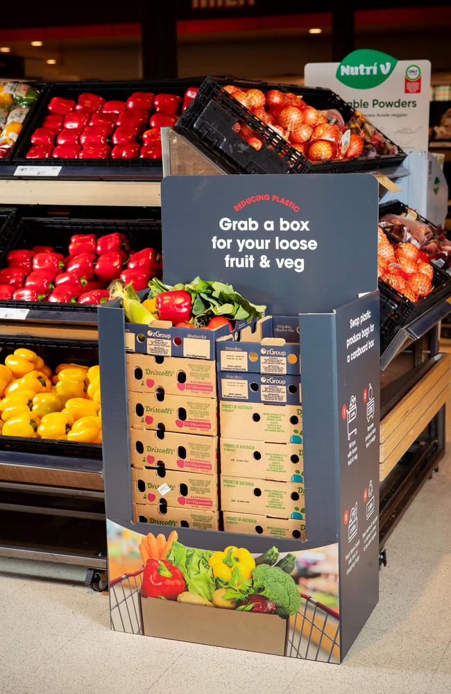 Coles is trialling free cardboard boxes in fruit and veg section ...