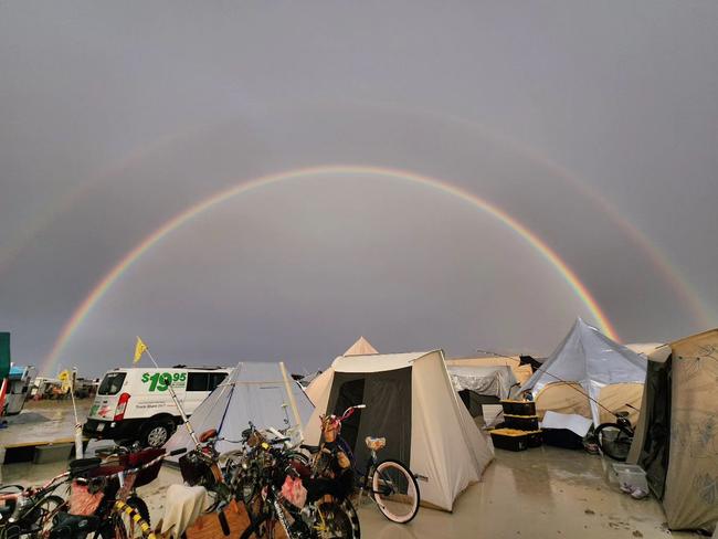 An image posted by Casey Donovan after a storm at Burning Man Festival 2023. Picture: Instagram