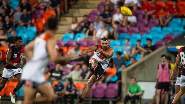 Arnold Kirby as the NTFL Buffaloes' mens side beat the Essendon Bombers. Picture: Pema Tamang Pakhrin