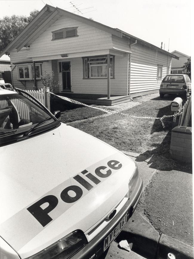 Police at Annette Steward’s Geelong West home