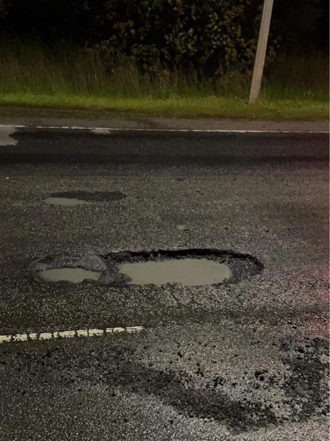 Tyres are being damaged by the potholes.