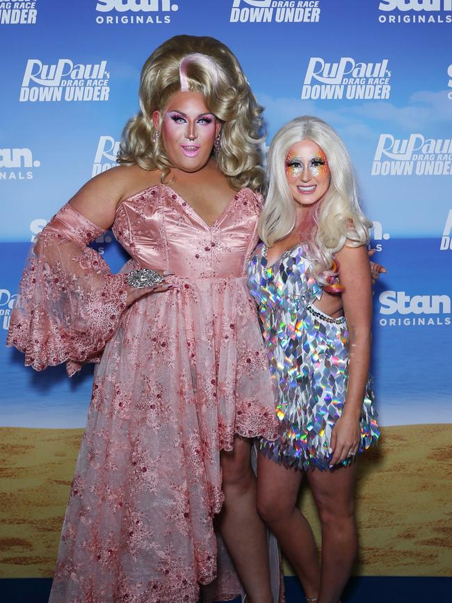 Jacenko with drag queen Pomara Fifth. Picture: Lisa Maree Williams/Getty