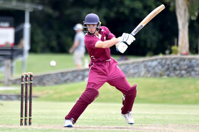 Ipswich batsman Oscar Dioth GPS First XI cricket between Terrace and Ipswich Grammar School Saturday February 1, 2025. Picture, John Gass