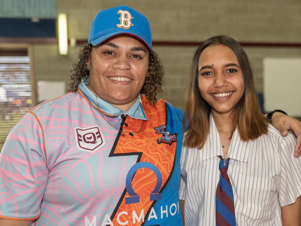 Kahmia Raikaki and Merrileen Towler at Mackay State High School Friday 21 July 2023 Picture: Michaela Harlow