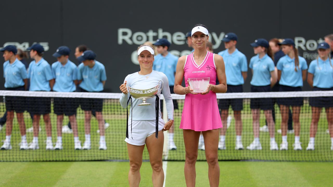 BIRMINGHAM, ENGLAND – JUNE 23: Ajla Tomljanovic following the Women's Singles Final match on Day Nine of the Rothesay Classic Birmingham at Edgbaston Priory Club.