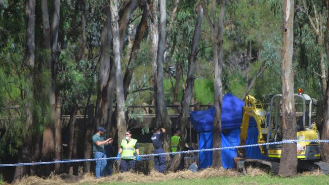 The crime scene at the Chinchilla Weir where Kaydence was found.