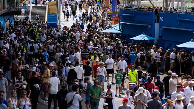 Carrington says serving the huge crowds who attend the Australian Open is “a serious challenge”. Picture: NCA NewsWire / Diego Fedele