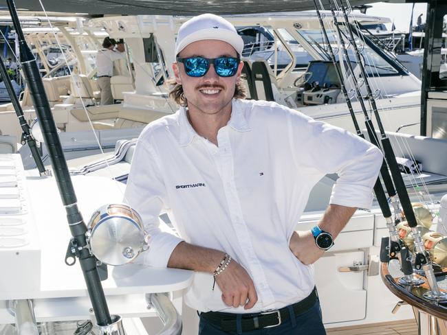 Max Janus at the Sanctuary Cove Boat Show. Picture: Glenn Campbell