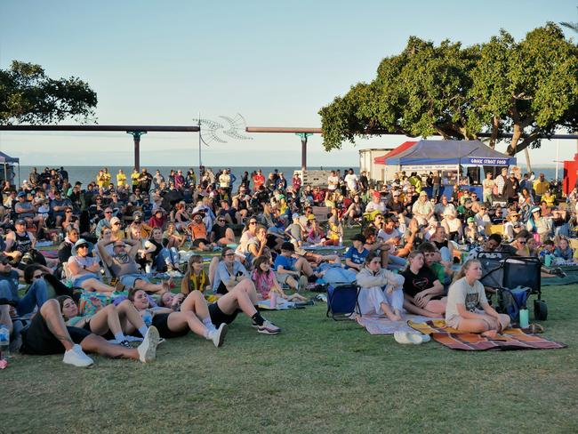 Fans watch Australia versus France in the quarter-finals of the FIFA Women's World Cup, at The Strand in Townsville on August 12, 2023. Picture: Blair Jackson