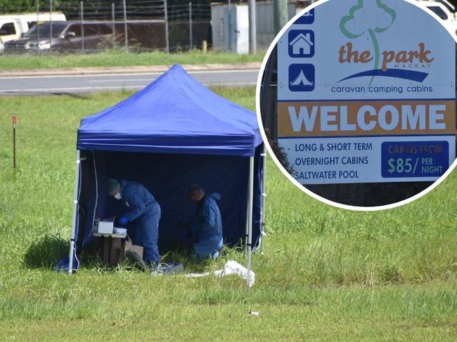 The 33-year-old Mackay man was charged with murder after he allegedly stabbed and killed another man in a caravan park in December. Picture: Matthew Forrest