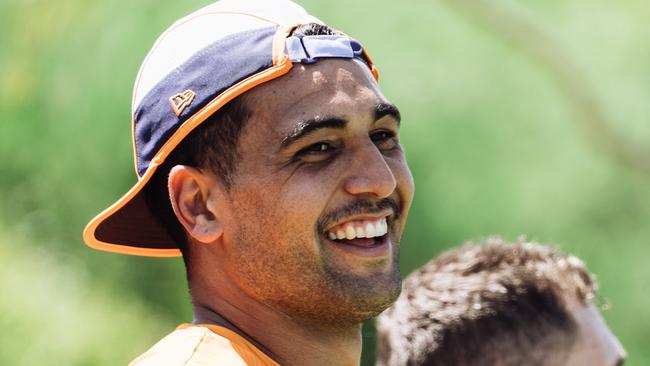 Reimis Smith in action at the Storm's pre-season camp in Geelong