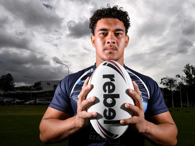 Elijah KeungLanger Trophy schoolboy rugby league players.Thursday May 2, 2024. Picture, John Gass