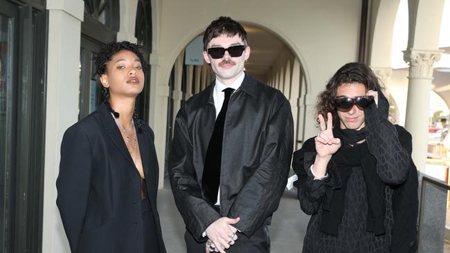 Dom Dolla, Willow Smith and Eddie Benjamin. Picture: Max Mason-Hubers.