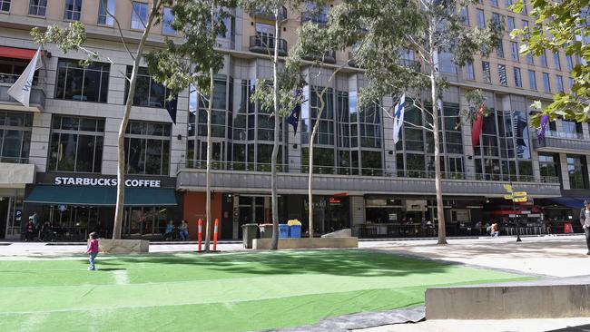 Melbourne Lease. Starbucks and Brunetti, City Square. Picture: Andy Brownbill