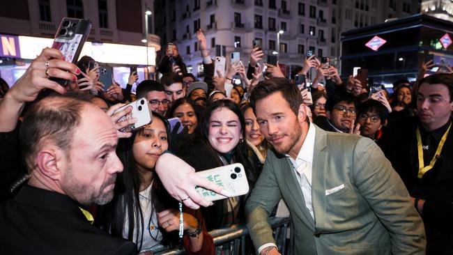 Chris Pratt attends the premiere of "The Electric State" at Callao Cinema on February 27, 2025 in Madrid, Spain. Photo: Pablo Cuadra/Getty Images for Netflix.