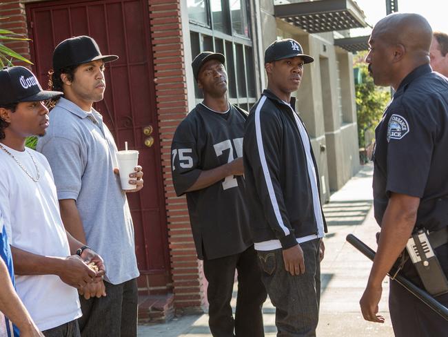 Scene from the NWA biopic Straight Outta Compton. Universal