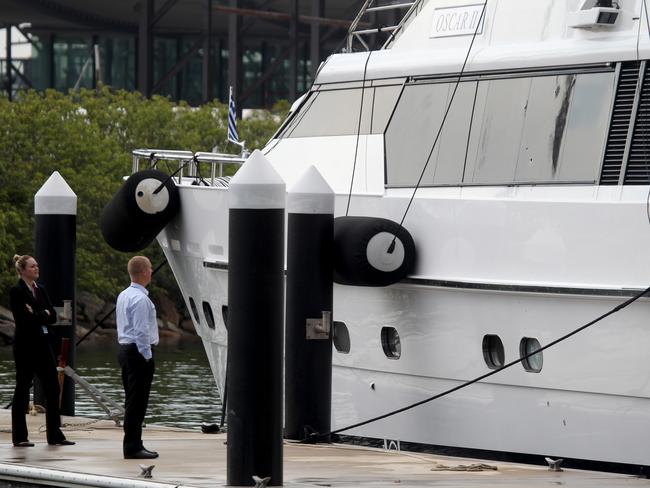 Police inspect the boat on which a rogue’s gallery of Sydney’s underworld celebrated New Year’s Eve in 2014. The night would end in violence.