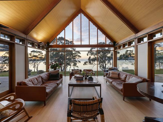 A room with a view: the property on Beaupre Point, Lymington. Picture: Harcourts.