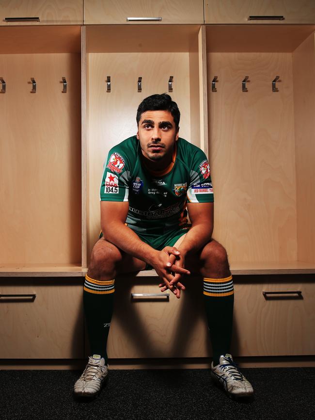 Slaimankhel was an NRL star, making five first grade appearances in 2012. Picture: Toby Zerna