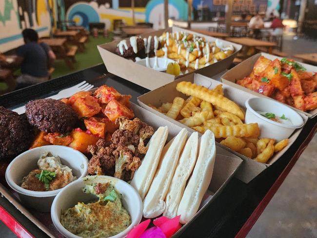 Gaza Stripped Street Food food truck sells Palestinian food.