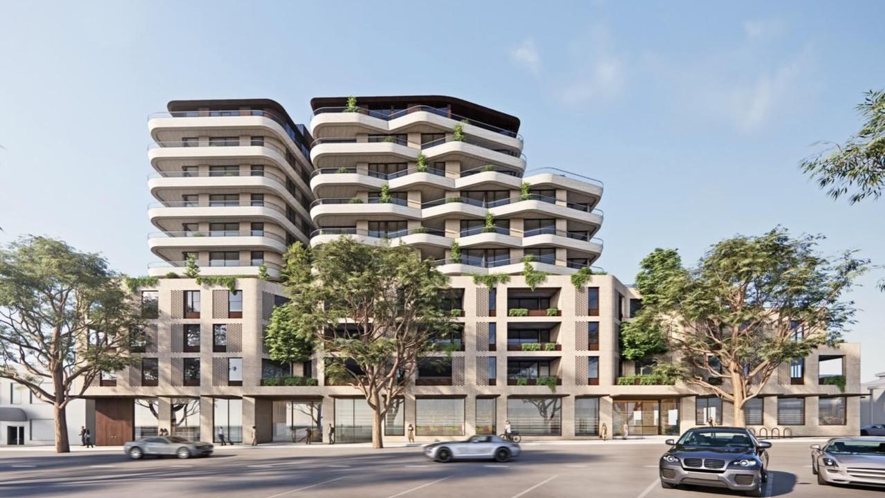 Updated render of the “vertical retirement village” development at 23-35 Bellerine St, Geelong.