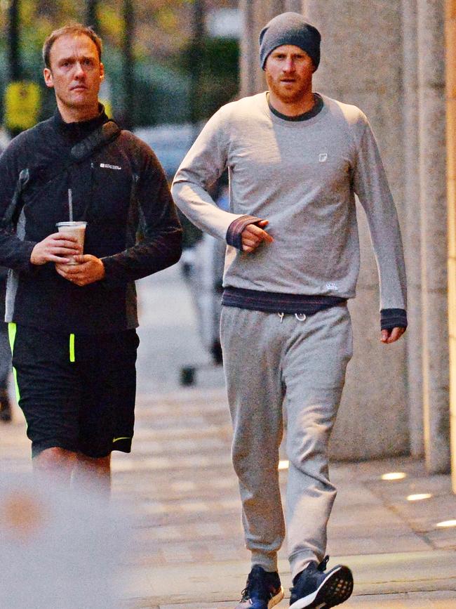 Harry walking down the street in London in 2017. Picture: The Image Direct