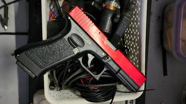 Sydney’s newest crime-fighting unit has made multiple arrests and seized weapons and drugs from a suburban bolthole. Picture NSW Police.