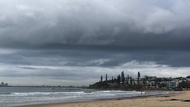 Storm clouds at Alexandra Headland on the Sunshine Coast. Picture: Sue Sara