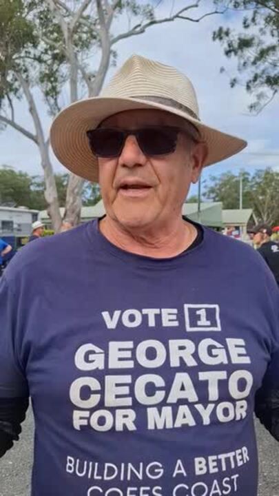 Coffs Harbour mayoral and councillor candidate George Cecato at the booths