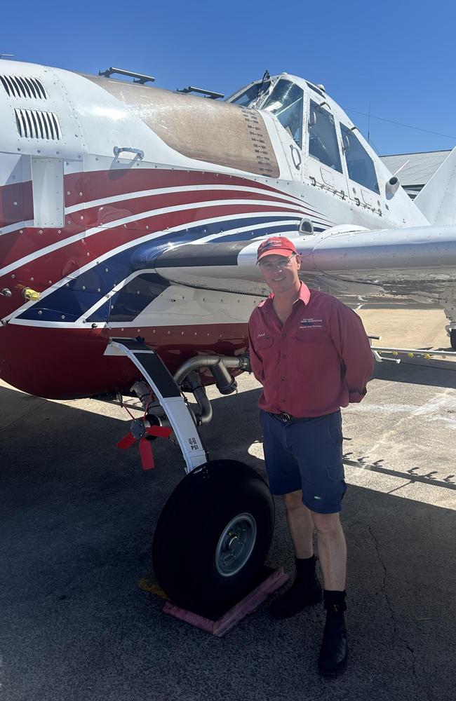 Keyland Air Services Frank Drinan with their new water bomber