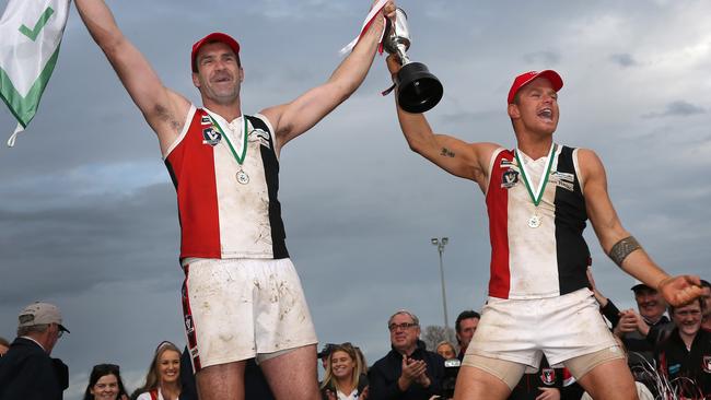 Koroit captain Isaac Templeton, right. Picture Yuri Kouzmin