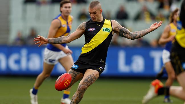 Dustin Martin has suffered a hamstring setback. Picture: Getty Images