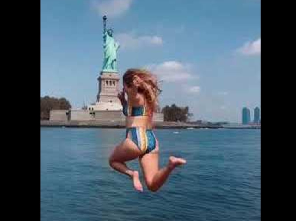 Donna Paysepar jumped into the Hudson River in a video that’s gone viral.
