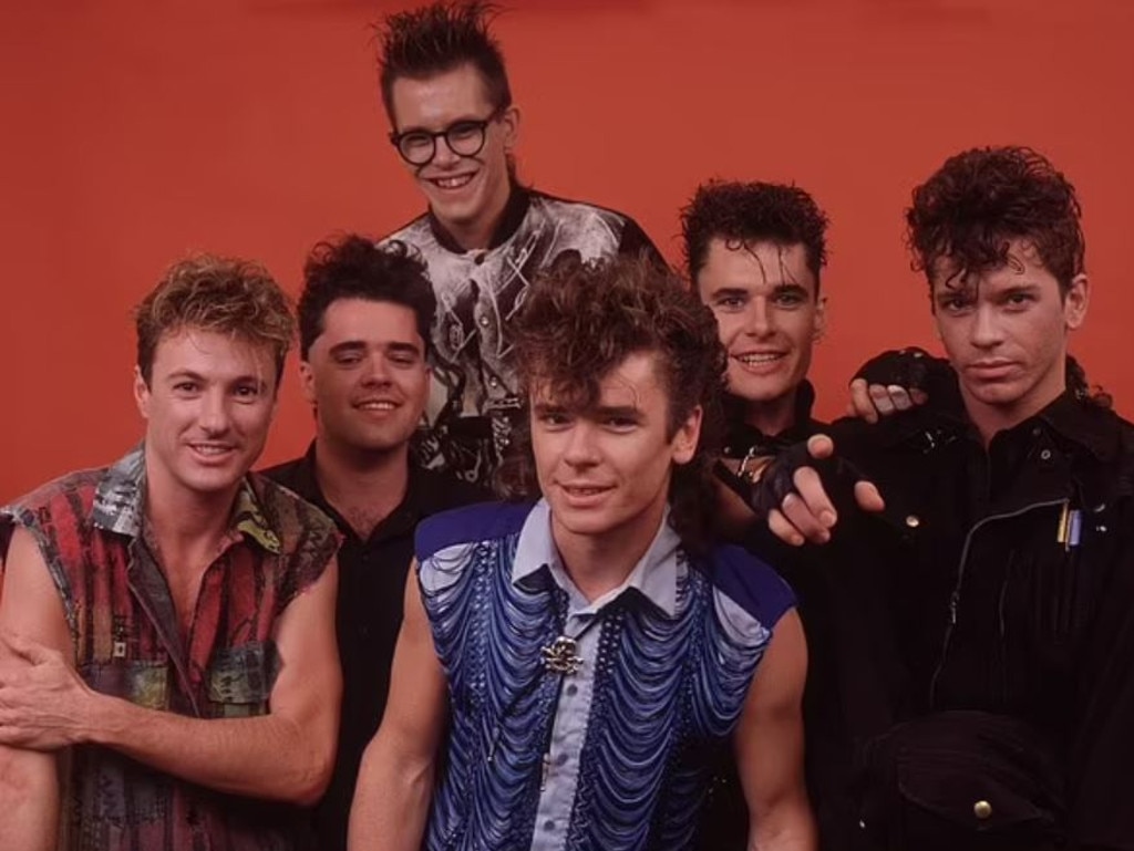 The group, comprising Tim Farriss, Kirk Pengilly, Garry Gary Beers, Andrew Farriss and Jon Farriss, was fronted by Michael Hutchence until his death is 1997.