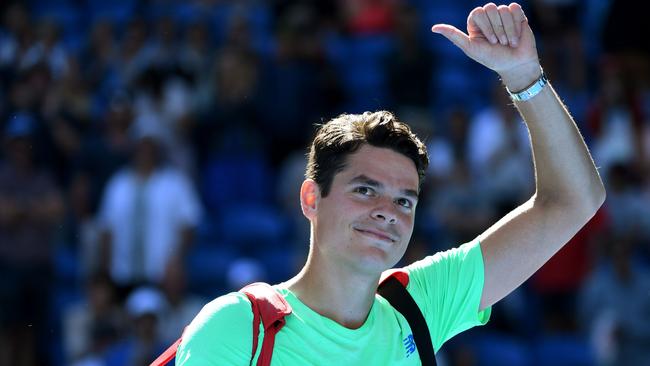 Canada's Milos Raonic looks in ominous form. Picture: AFP