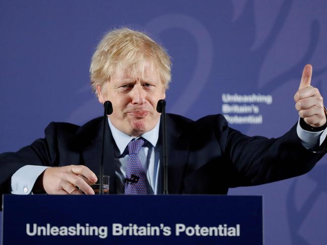 Mr Johnson’s gives Brexit the thumbs up. Picture: AFP