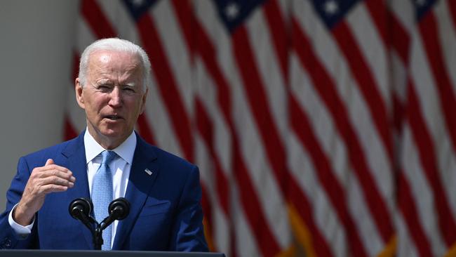 US President Joe Biden speaks about gun-violence prevention in the Rose Garden of the White House. Picture: AFP)