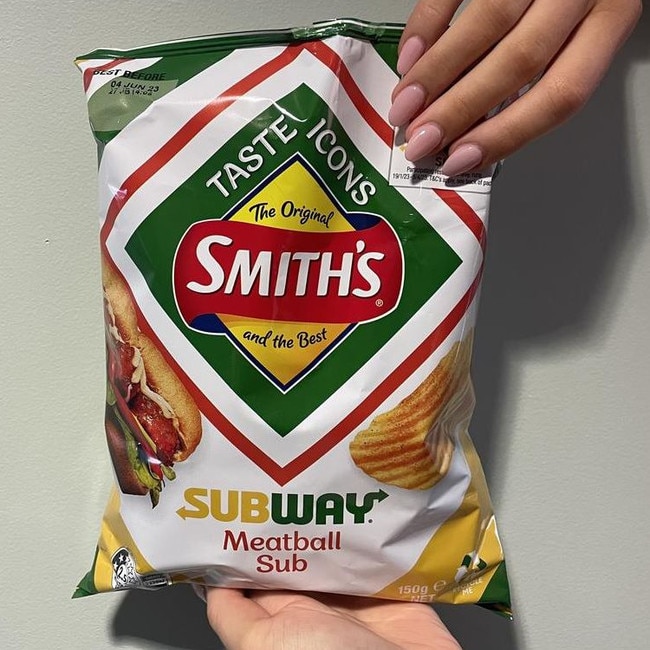 Subway collaborated with Smith’s to create three sandwich-inspired flavours. Picture: Supplied