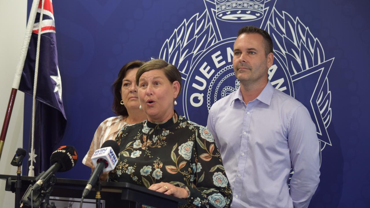 Mundingburra MP Janelle Poole, with Thuringowa MP Natalie Marr and Townsville MP Adam Baillie. Picture: Nikita McGuire