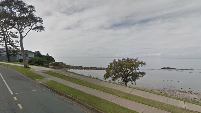 The intersection of Gayundah Esplanade and Georgina St, where Chris Roscoe crashed his mobility scooter and fell down the cliff on Wednesday. PHOTO: GOOGLE MAPS